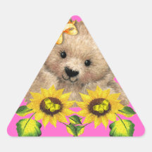sunflower bear triangle stickers