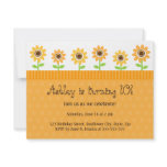 Sunflower birthday party invitation for girls