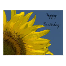 Sunflower Birthday Postcard