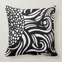 Sunflower - black/white - Pillow