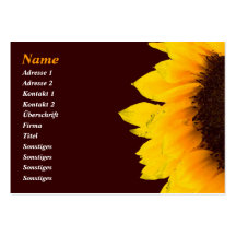 Sunflower Business Card / Sonnenblume Visitenkarte