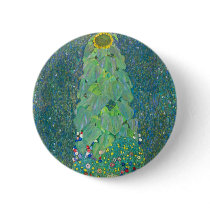 Sunflower by Gustav Klimt Pinback Button