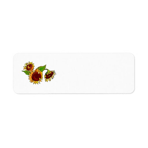 Sunflower Cluster Return Address Label