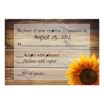 Sunflower Country RSVP card Custom Announcements