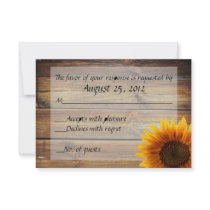 Sunflower Country RSVP card Custom Announcements