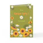 Sunflower & Daisy Garden Birthday Party Invitation