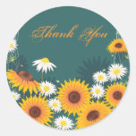 Sunflower Daisy Thank You Sticker