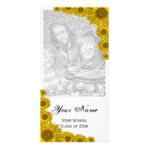 Sunflower Edge Graduation Announcement Photo Card