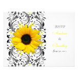 Sunflower Floral Response Card Invite