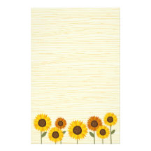 Sunflower garden customized stationery