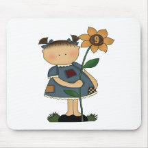 Sunflower Girl 9th Birthday Gifts Mousepad