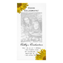 Sunflower Graduation Party Invitation Photo Card