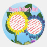 Sunflower Happy Mother's Day Photo Frame Sticker