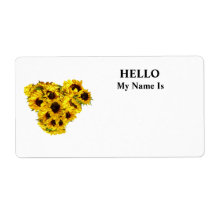 Sunflower Heart Labels