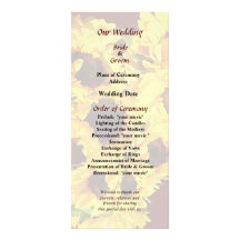 Sunflower Heart Wedding Program Rack Cards
