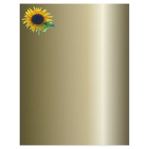 Sunflower In Full Bloom on Gold Personalized Letterhead