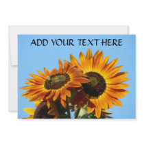 SUNFLOWER Invitation Cards Party Invitations Event
