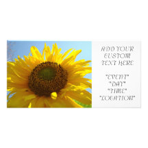 SUNFLOWER Invitation Cards Party Invitations Event Personalized Photo Card