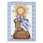 Sunflower Kids (boot) Birthday Greeting Greeting Cards