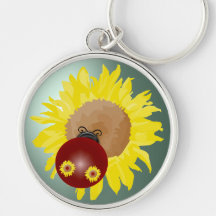 Sunflower Ladybug Key Chain