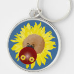 Sunflower Ladybug Key Chain