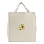 Sunflower Monogrammed Tote Bag