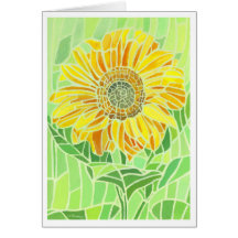 Sunflower Mosaic Greetings Card