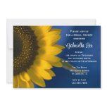 Sunflower on Blue Bridal Shower Invitation