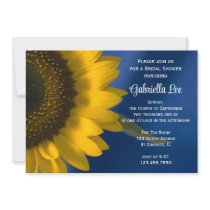 Sunflower on Blue Bridal Shower Invitation