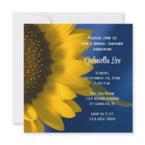 Sunflower on Blue Bridal Shower Invitation