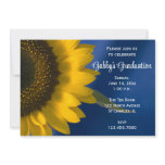 Sunflower on Blue Graduation Party Invitation