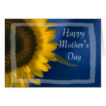 Sunflower on Blue Mothers Day Card