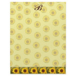 Sunflower paper letterhead
