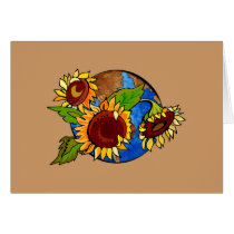 Sunflower Planet Greeting Cards