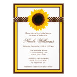 Sunflower Polka Dots Bridal Shower Custom Invitations