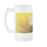 Sunflower Print Brides Wedding Glass Mugs