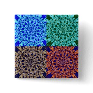 Sunflower Quad Art Button