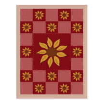 Sunflower Quilt Postcard
