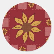 Sunflower Quilt Stickers