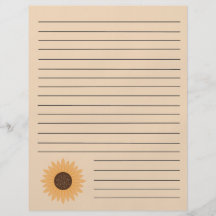Sunflower Recipe Binder Pages Custom Flyer