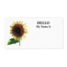 Sunflower Ring of Fire Shipping Labels
