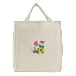 Sunflower Rose Monogram embroidered bags