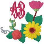 Sunflower Rose Monogram embroidered shirts