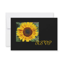 Sunflower RSVP Cards Personalized Invitation