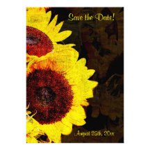 sunflower save the date announcement