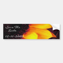Sunflower Save The Date Bumper Sticker