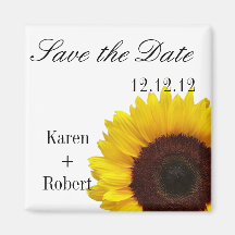 Sunflower: Save the Date Fridge Magnet