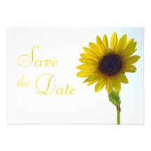 Sunflower Save the Date Personalized Invitations