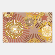 Sunflower Starflower Rectangular Stickers