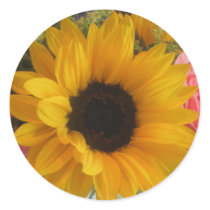 Sunflower Round Stickers